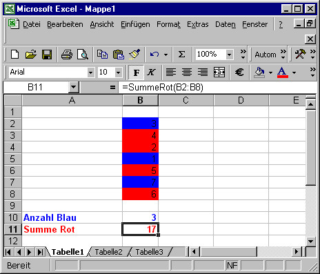 Microsoft Excel Farbige Zellen Zahlen Viele Dinge